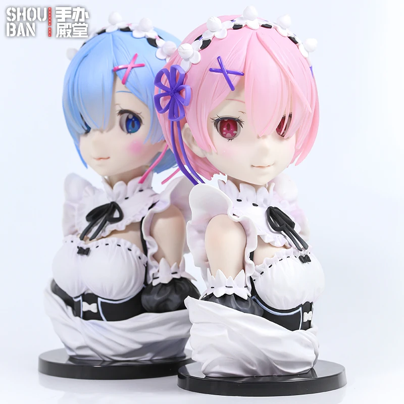 

Re: Life In A Different World From Zero Anime Figure Cat Ear Ram Rem Portrait Figure High Quality Desktop Decoration