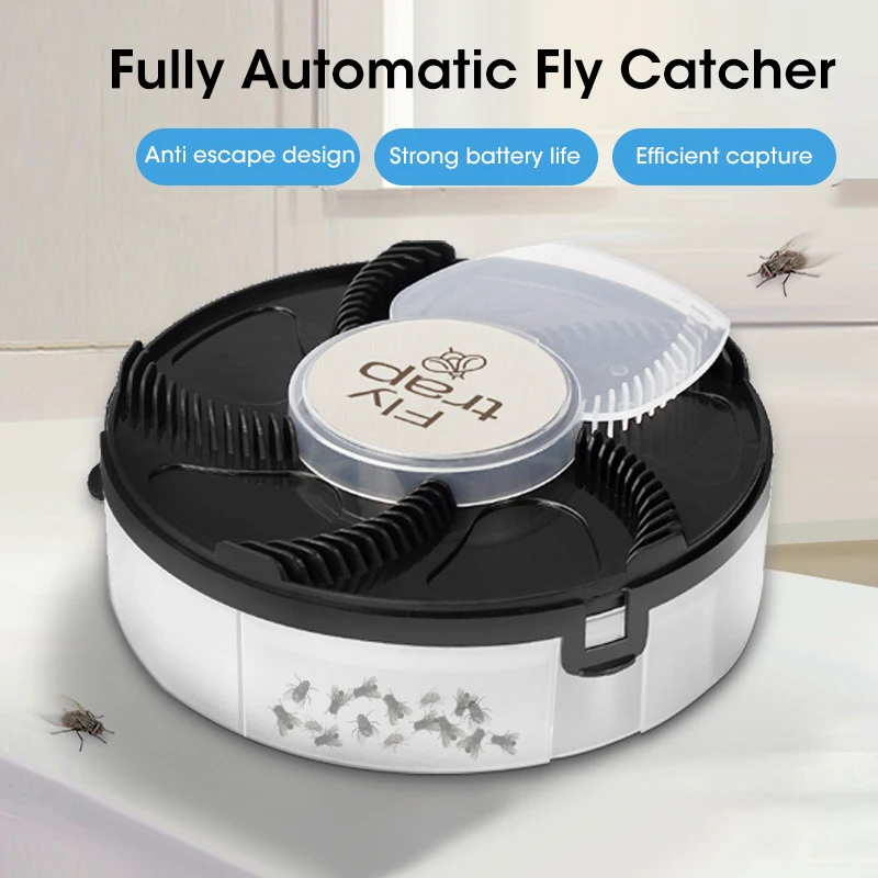 Automatic Fly Traps Pest Catcher USB Control Catcher Household Home Kitchen Flytrap Quiet Removable Indoor Insect Reject