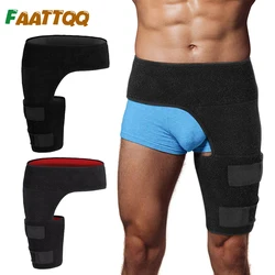 Groin Support and Hip Brace for Men Women- Compression Wrap for Thigh Quad Hamstring Joints Sciatica Nerve Pain Relief Leg Strap