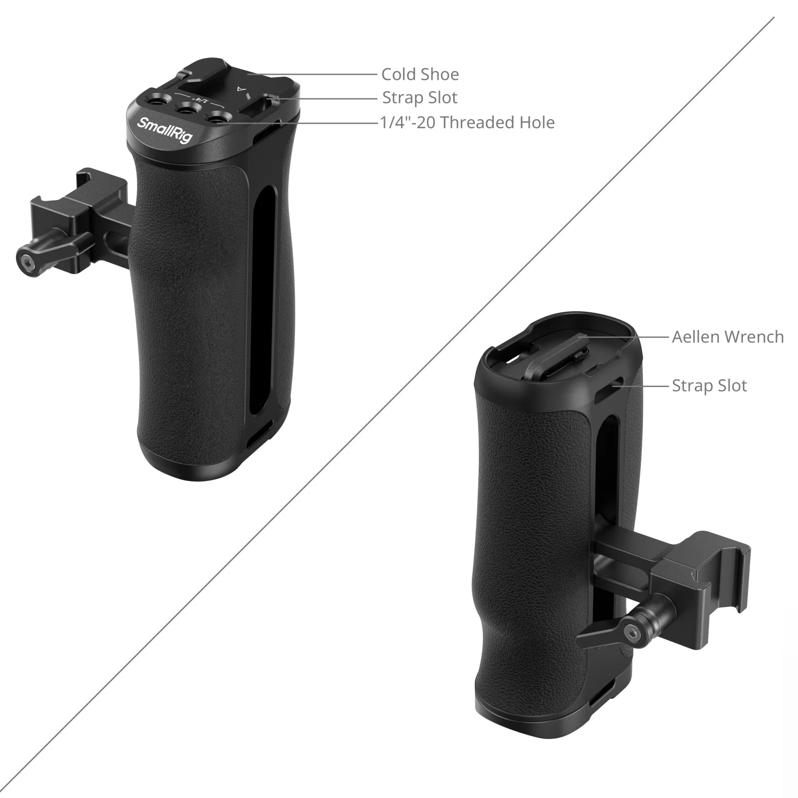 SmallRig mini NATO Side Handle Left and Right Changeable Vertically Adjustable to 43mm Side Handle Load 6kg 4840