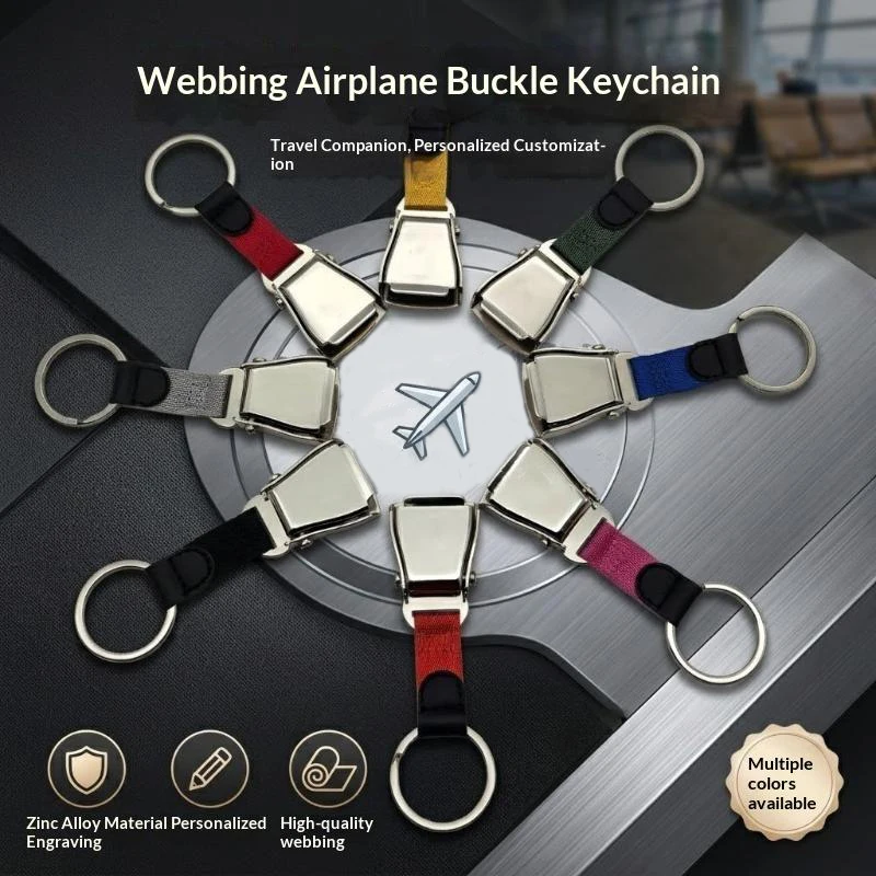 Woven Webbing Keychain Buckle Aluminium Alloy Quick Release Lobster Clasp Key Ring Pendant For Bag Backpack Outdoor Daily Use