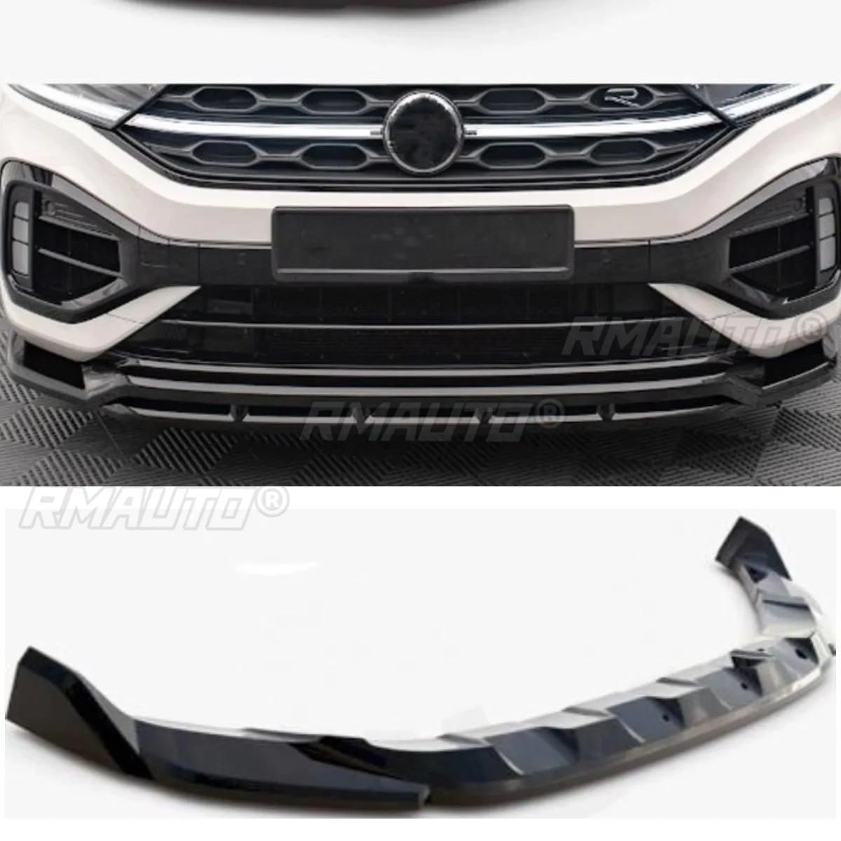 Car Front Bumper Lip Splitter Diffuser Spoiler Bumper Guard Protector Body Kit For Volkswagen T-ROC 2022-2025 Car Accessories