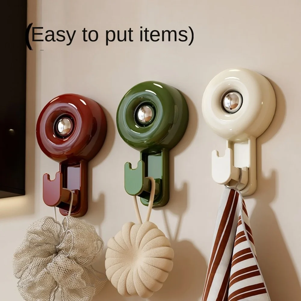

Punch-Free Suction Cup Hooks Wall Mounted Strong Load-Bearing Coat Hanger Clothes Hook for Kitchen Bathroom Accessories