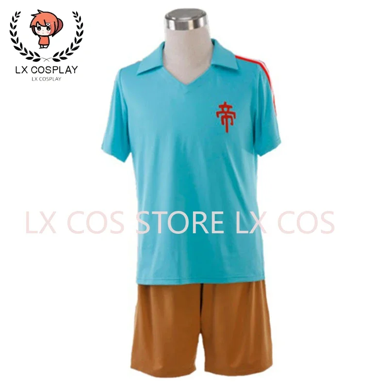 

New Inazuma Eleven Imperial School Cosplay Costume Blue Summer Football Boys Trikot