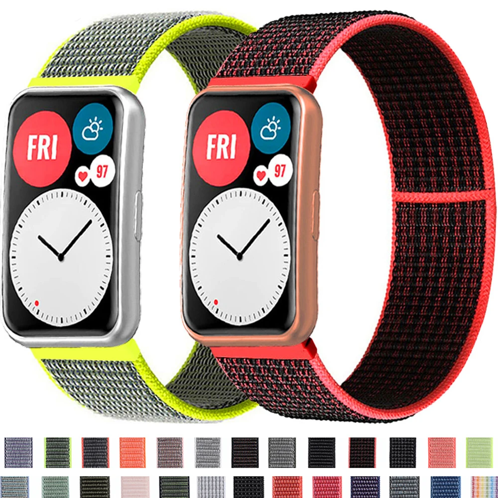 

Nylon Loop Strap For Huawei Watch FIT Smart Wristband Watch Band Sport Belt Bracelet Bands For Huawei Fit 2023 Correa Accessory