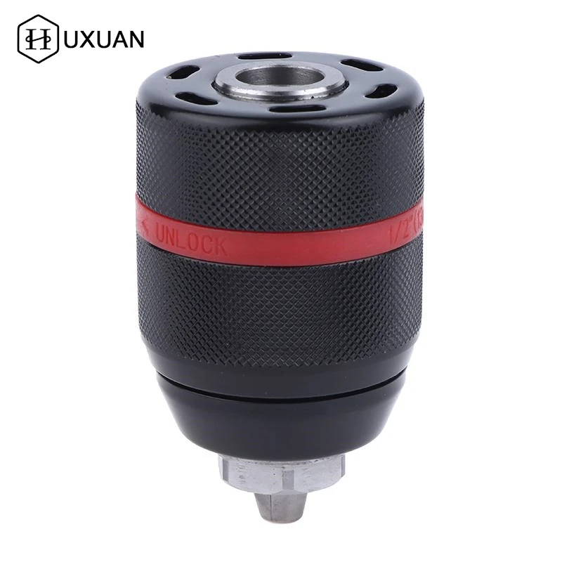 【W】Keyless Metal Drill Chuck,With Lock 13mm Ratchet Self-locking Chuck 1/2-20UNF Thread For Drill Bit Screwdiver&Sockets