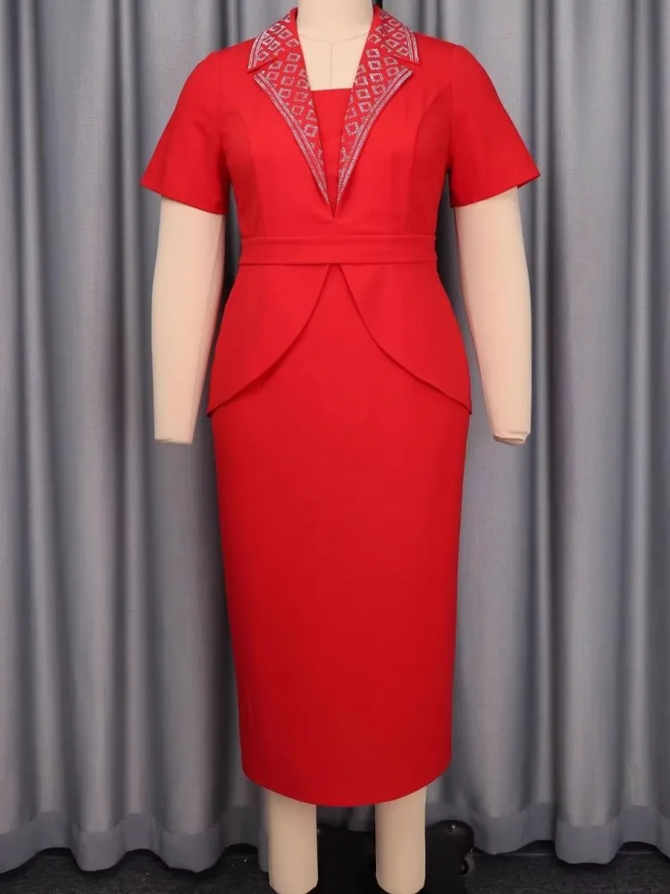 

Африканские платья 2026 года для женщин больших размеров: элегантное платье-карандаш Дашики с коротким рукавом, традиционная африканская одежда для женщин