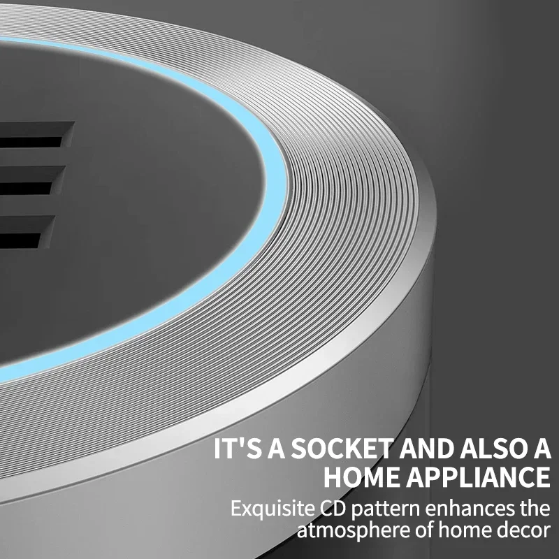 Rail Socket,UK EU FR UN Standard Round Romovable Adapter Home Kitchen Meeting Wall Mounted/embedded Power Track Socket With Usb