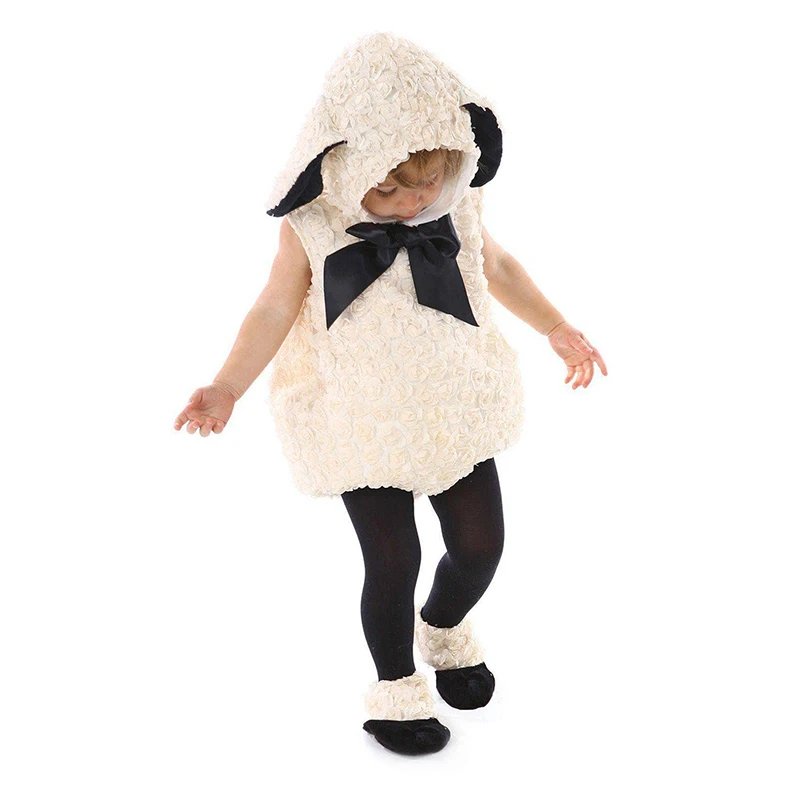 Halloween Baby Girls Lamb Costume For Toddler Kids Halloween Costume Animal Themed Cosplay Party Costume