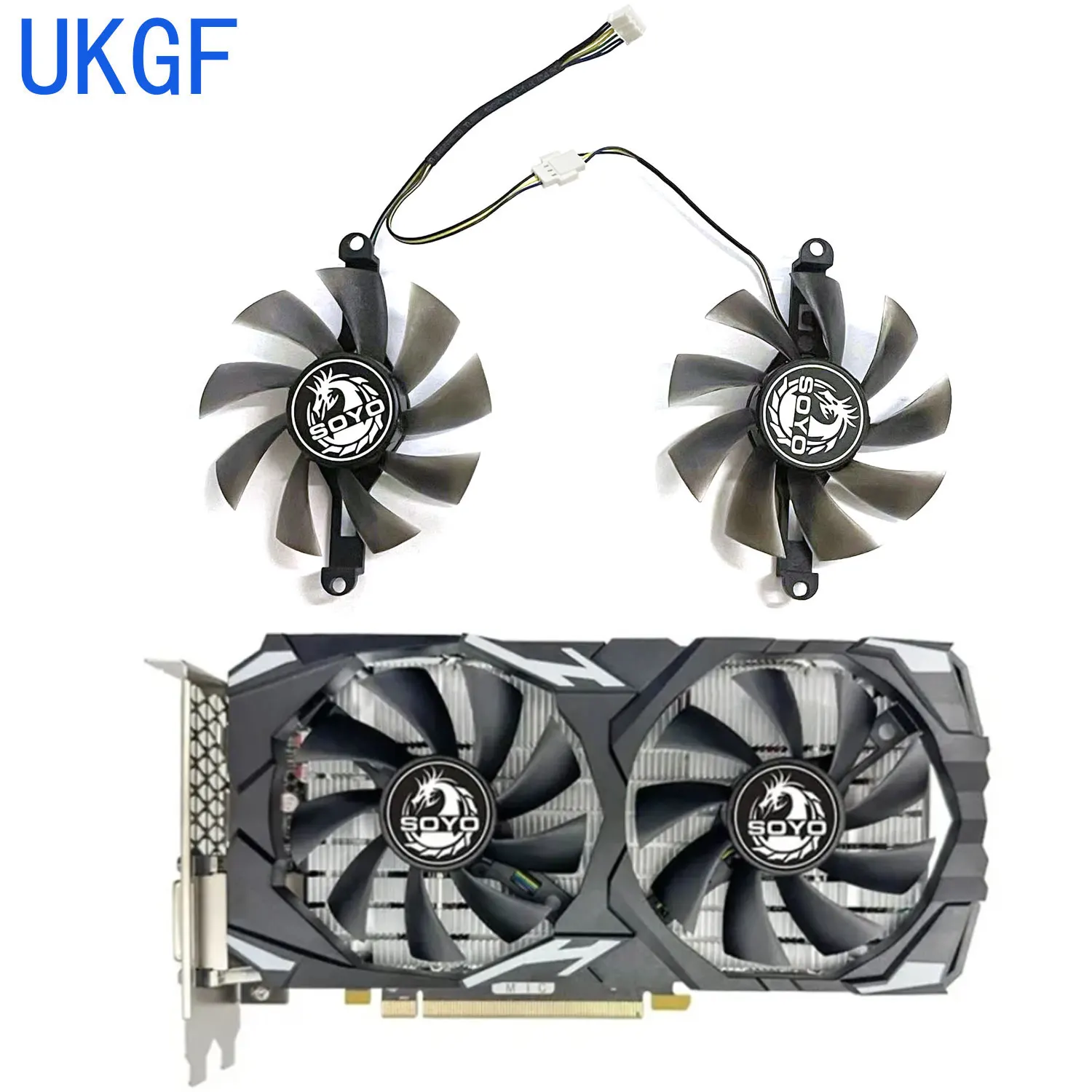 

New cooler fan 85MM 4PIN RX 580 GPU fan suitable for SOYO Radeon RX580 8G graphics card cooling