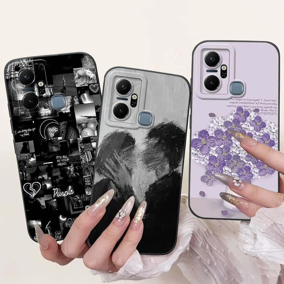 حافظة لهاتف انفينيكس سمارت 6 بلس الهند X6823C X6823 غطاء مطلي على الموضة لهاتف انفينيكس سمارت 6 بلس 6 بلس كوكيه لينة Fundas