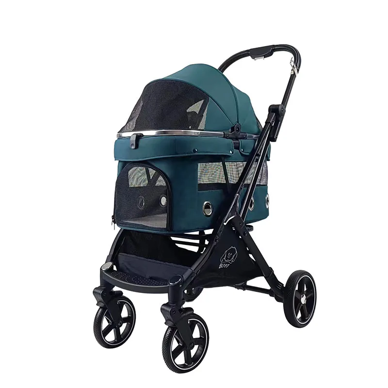 

Best Selling Dog Folding Stroller With 4 Wheels Hot Sale Dog Trolley