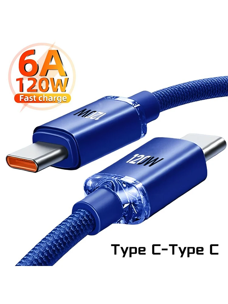120 W PD Typ C Kabel 0,25 M/1 M/1,5 M/2 M Schnellladekabel USB C Telefon Datenkabel Schnellladung für iPhone 17 Xiaomi Samsung Huawei