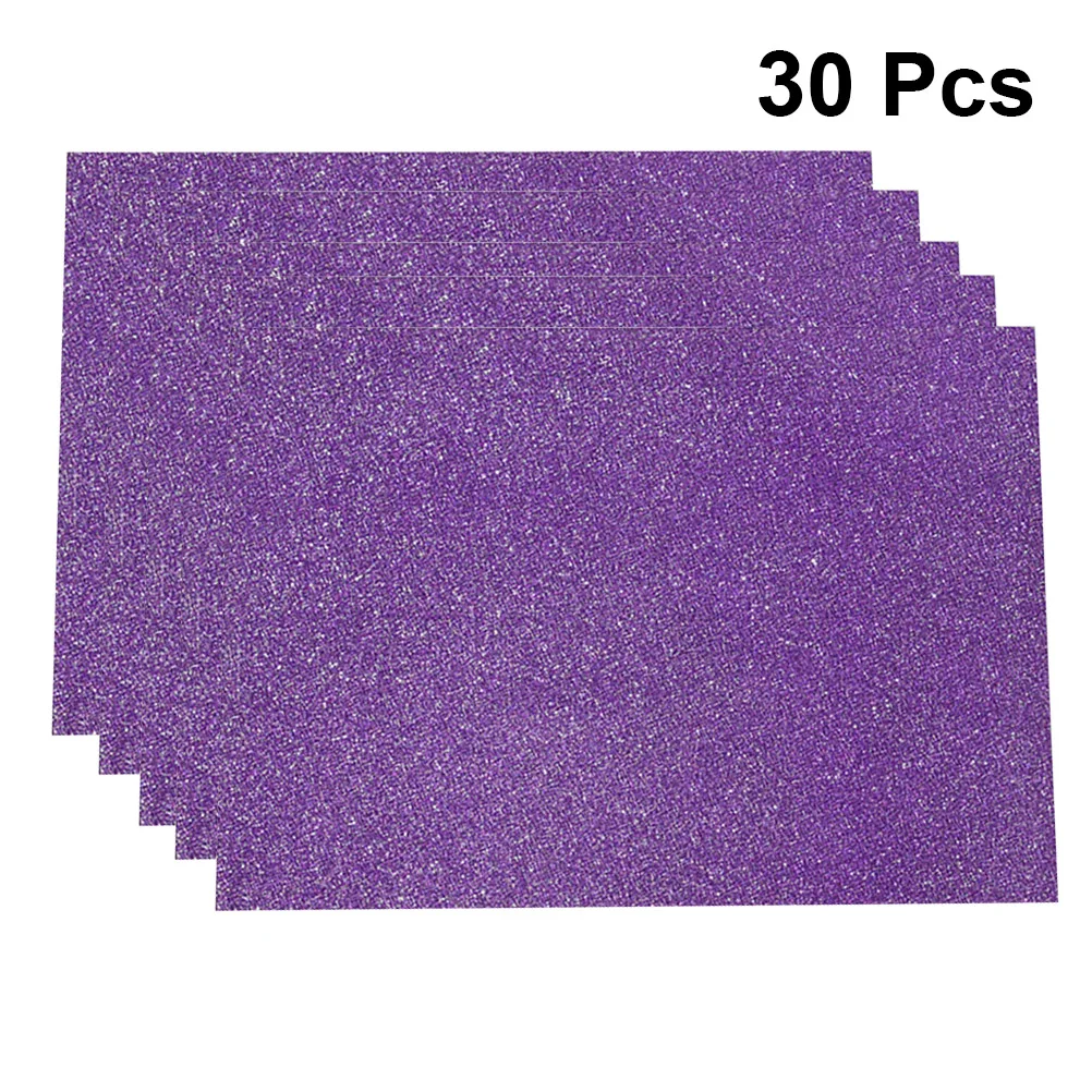 30 قطعة ورق لامع A4 مادة حرفية لامعة من جانب واحد لتغليف صناديق بطاقات ذاتية الصنع لحفلات أعياد الميلاد ورق بناء مبهر