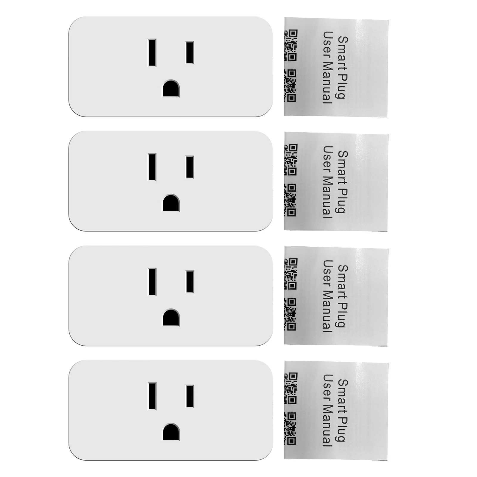 

4-Pack Smart Socket 2.4GHz WiFi Only TY APP Remote Control Smart Sharing 16A Smart Plug with Voice Control Timer Function