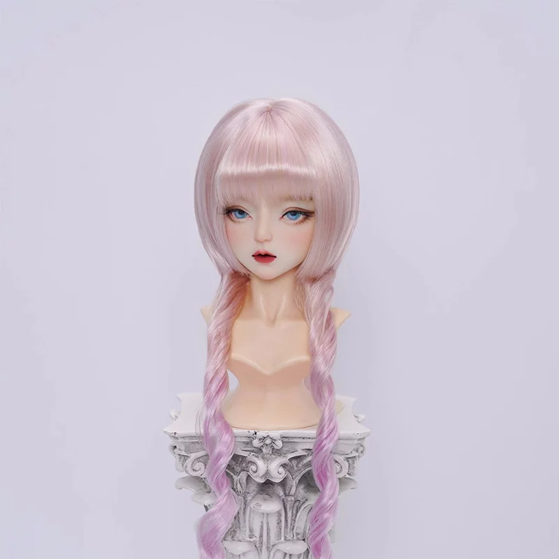 bjd doll clothes are suitable for 1/3 and 1/4 MDD size soft silk gradient jellyfish head long hair doll accessories - Image 2