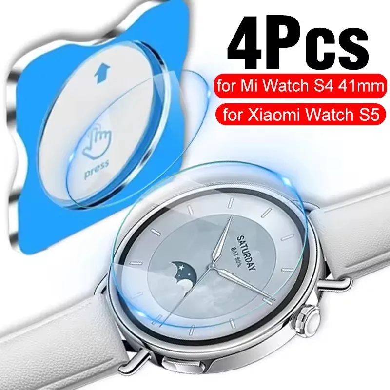 Easy to Install Screen Protectors for Xiaomi Mi Watch S4 41mm Smartwatch Auto Alignment Tempered Glass for Xiaomi Watch S5