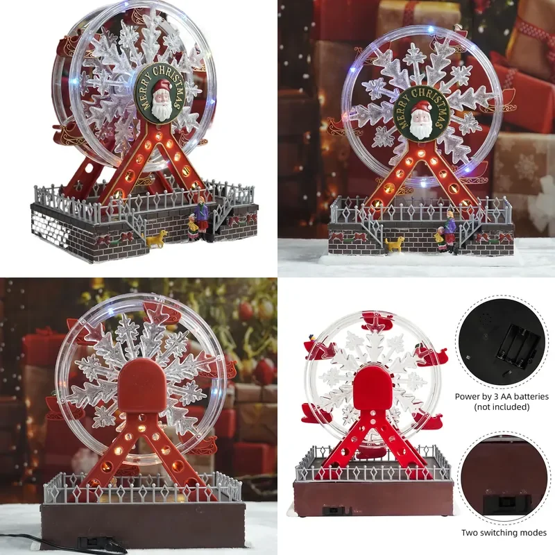 Christmas Colorful Ferris Wheel Playground Music Box Crafts Ornament Festive Children Fun Limited Edition