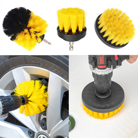 3pcs Universal Electric Drill Brush Head Cleaning Household Tools Floor Tile Polishing Kitchen Bathroom Car Wash Descaling Set