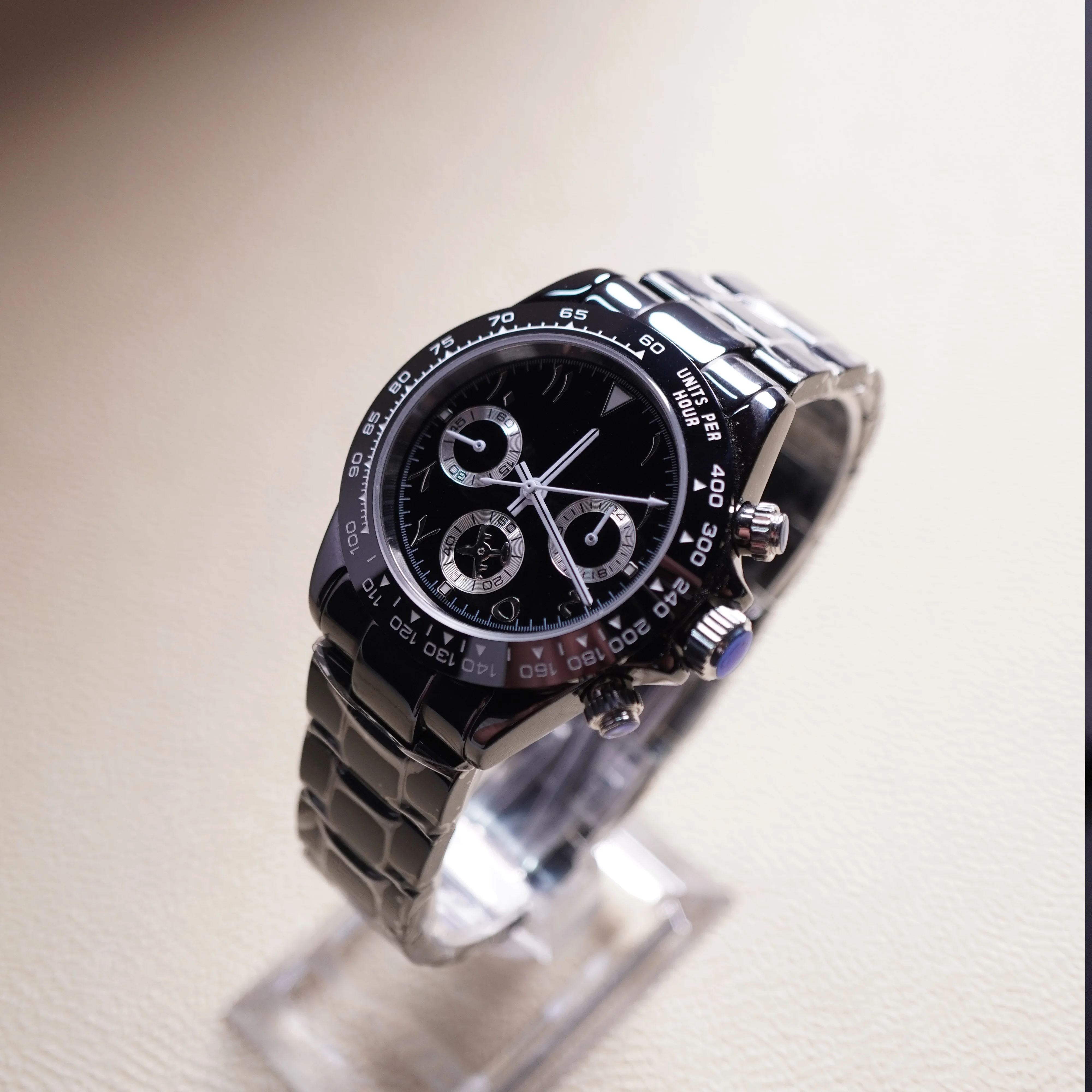 40mm Full Ceramic Men Chronograph Watch VK63