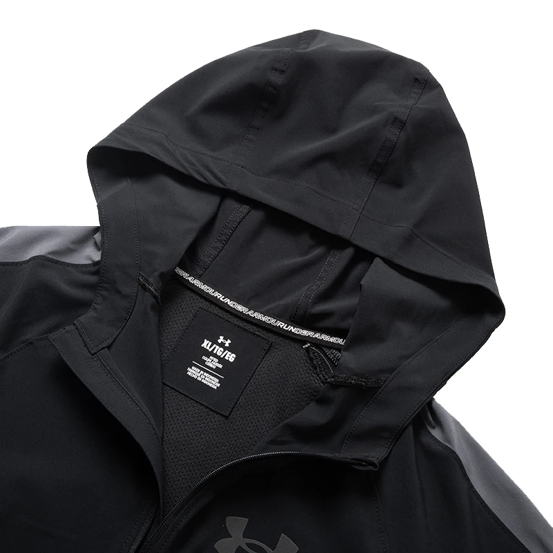 سترة رجالية من Under Armour (Underarmour) للتمرين الصباحي والجري والتدريب ملابس رياضية مقاومة للرياح سترة رياضية كاجوال للرجال بقلنسوة 1377486-002 #5