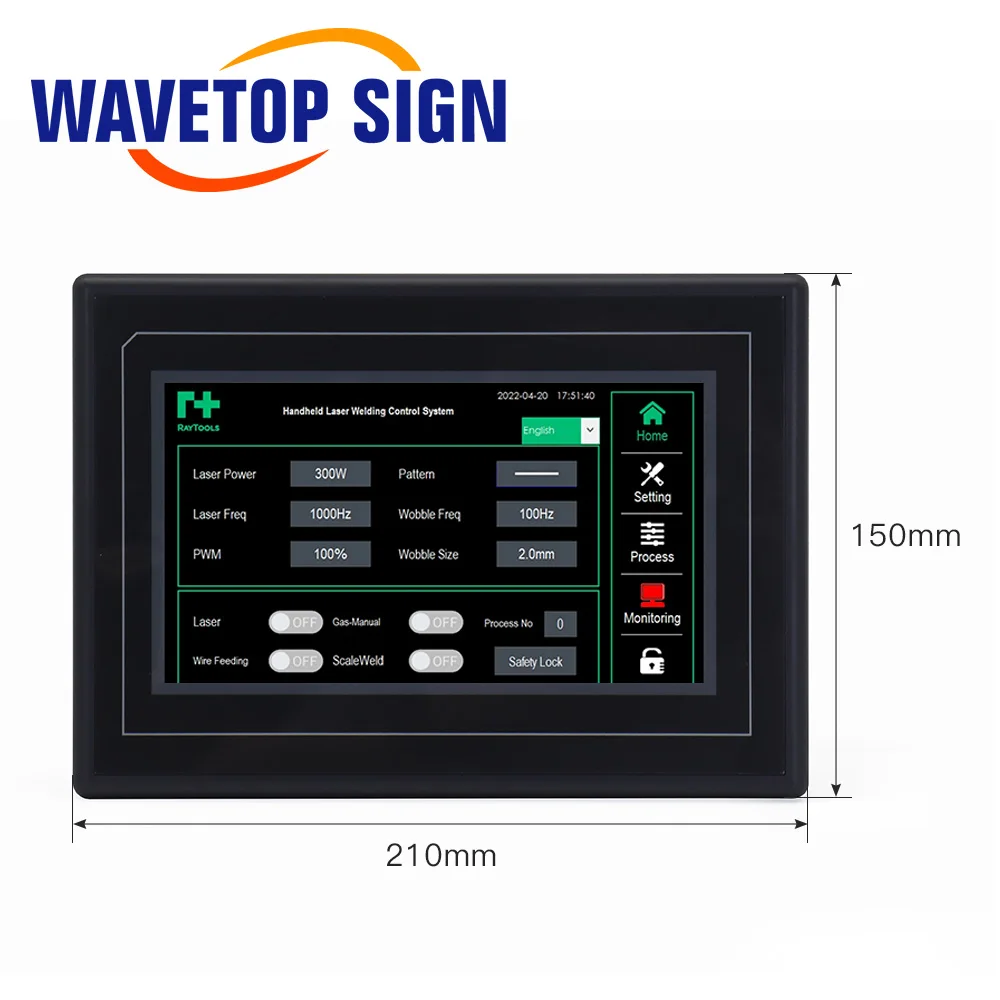 WaveTopSign Raytools BW101 Handheld Laser Welding Head 0-3kW Wire Feeder For Fiber Laser Welding Machine