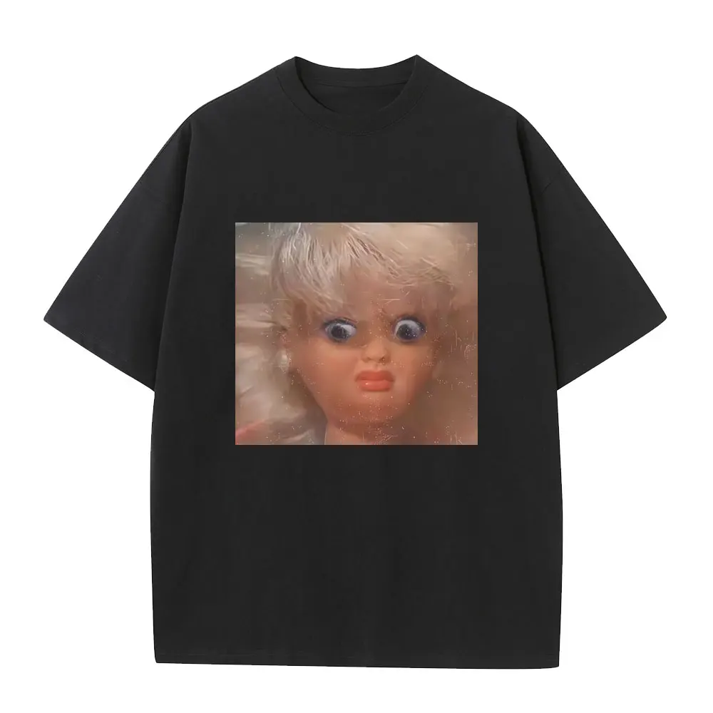 

Hot Sale Disgusting Doll Funny Meme Mugshot T-shirt Fans Gift Men Women Casual Cotton T Shirts Unisex Humor Oversized T-shirts