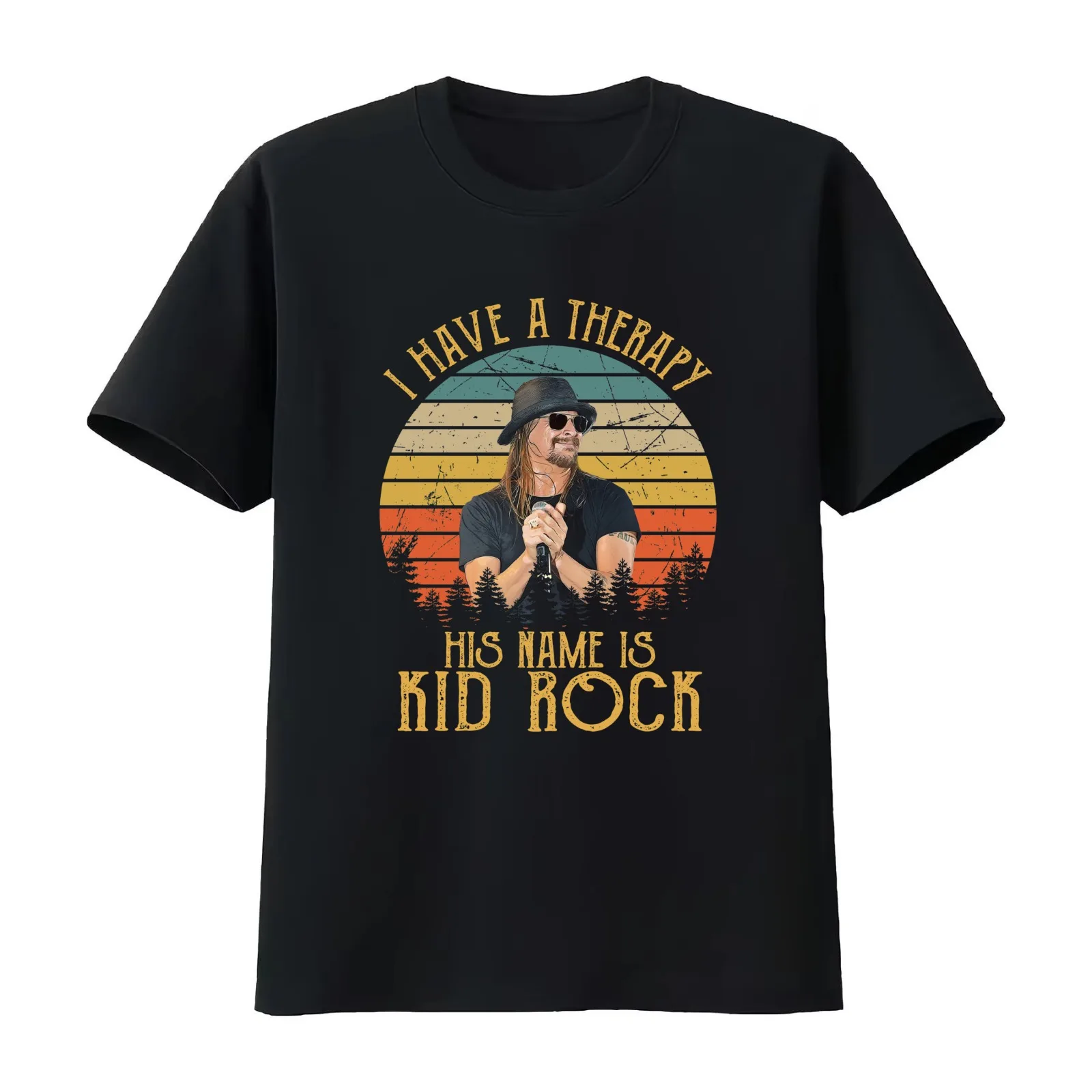 I Have A Therapy His Is Kid Rock T-Shirt Summer Casual Cotton Tee Oversized Streetwear Tops Vintage Graphic Print