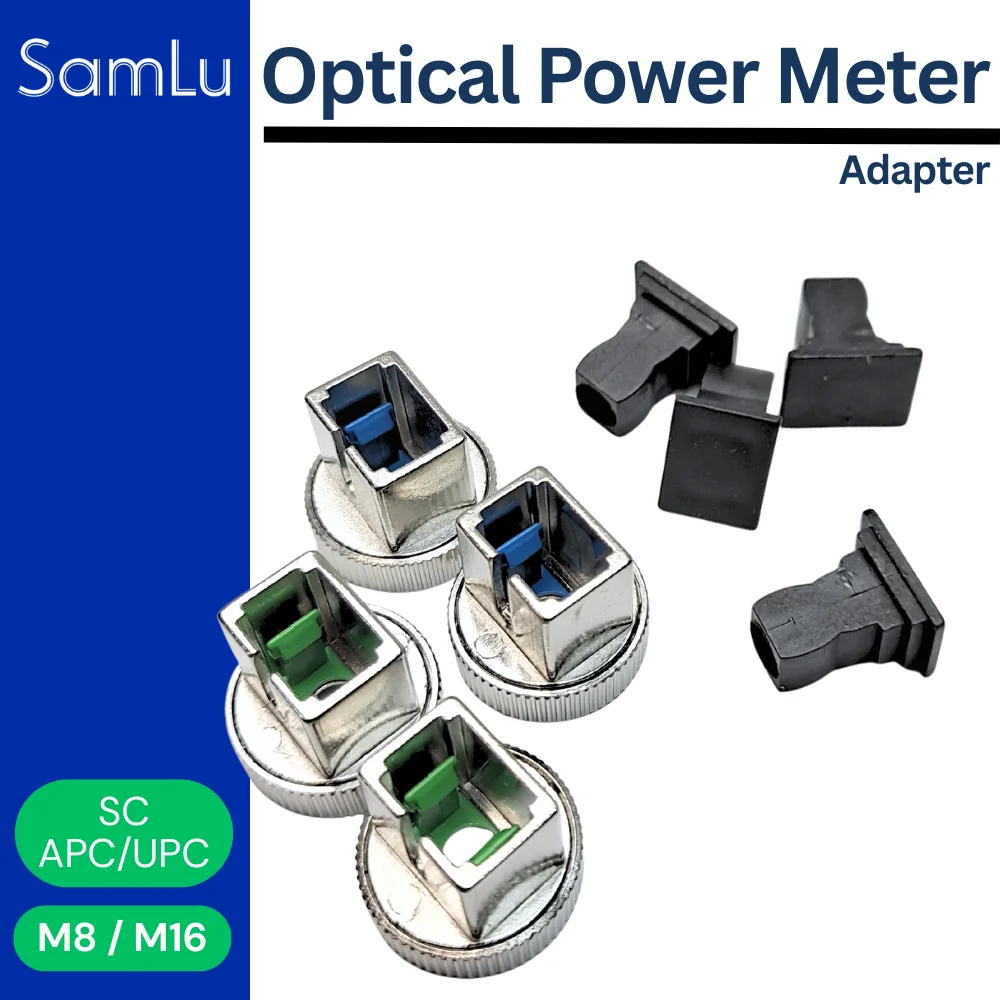 

Optical Power Meter Adapter Connector SC/PC/APC Conversion Head Red Pen Metal Cap Adapter Coupler Flange