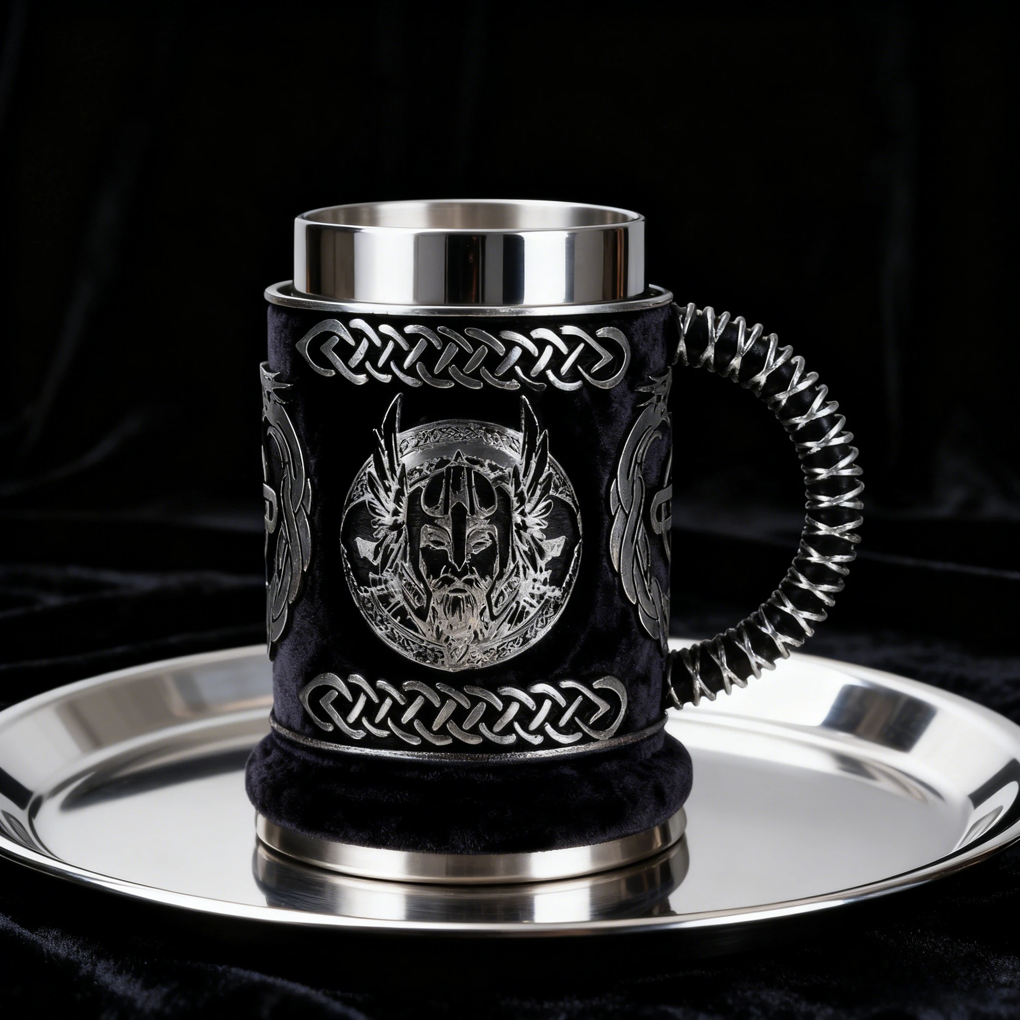 

New Medieval Norse Mythology Beer Mug - Large Capacity 304 Stainless Steel Odin God of War Unique Wine Cup Creative Drinkware.