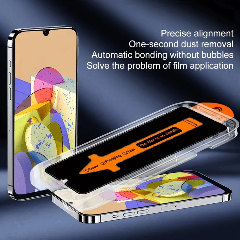 Anti-Spionage Panzerglas für Xiaomi Mi 13T Pro 17T 15T 14T 14 13 12T 11T 11 Lite Sichtschutz-Displayschutzfolie Einfache Installation Auto-Staubfilter – Detail 4