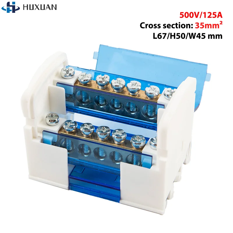 WKH-207 Junction Modular Screw Universal WKH207 Wire Electrical Connector Din Rail Terminal Block Power Distribution Box