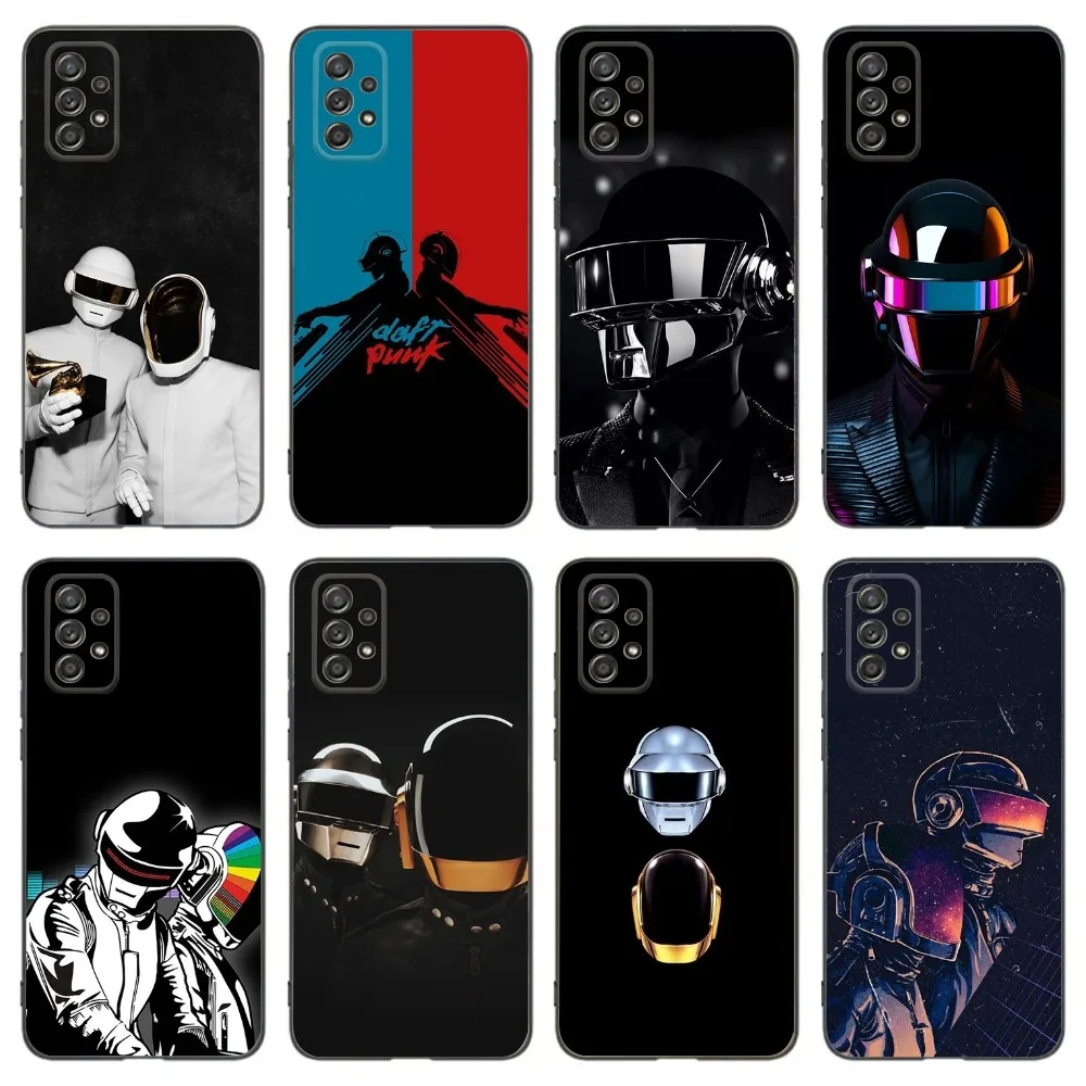 D-Daft Punk Band Phone Case For Samsung Galaxy A13,A21s,A22,A31,A32,A52,A53,A71,A80,A91 Soft Black Phone Cover