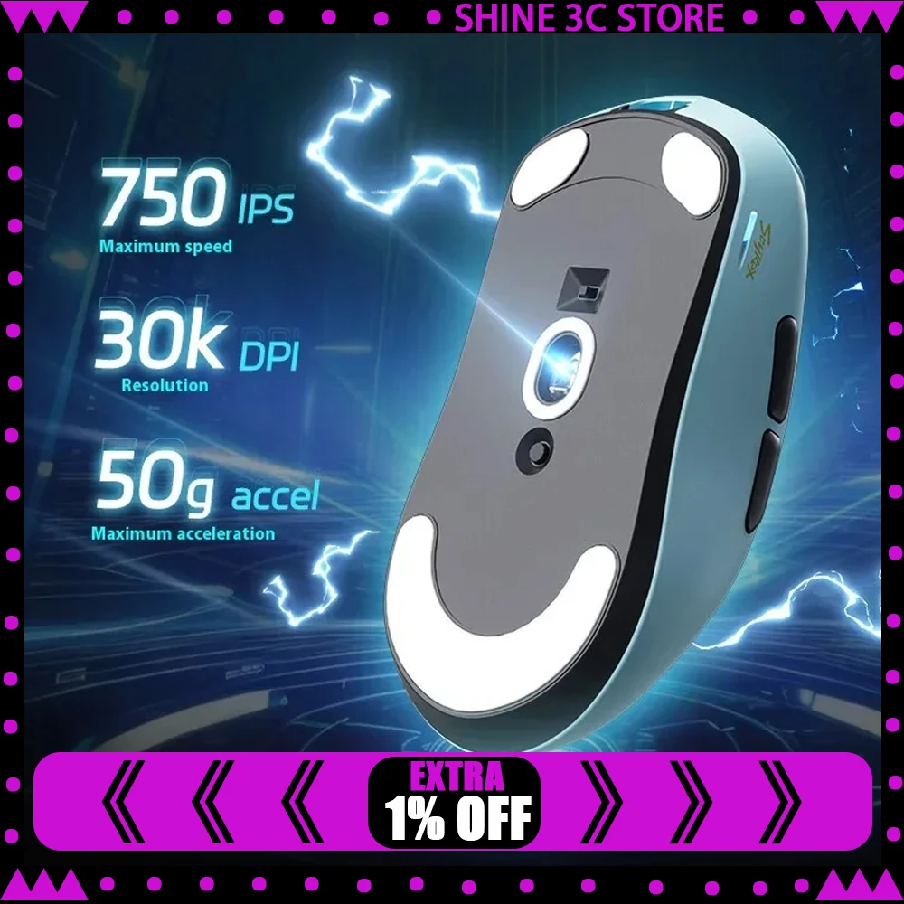 Scyrox V6 Wireless Mouse 3 Mode Bluetooth Ergonomics Lightweight Gaming Paw3950 Custom Made Gamer Mouse Pc Accessories Gifts Man