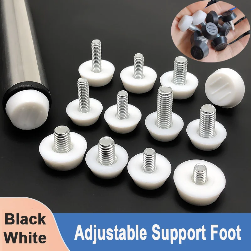 

1-16 шт. белые/черные противоскользящие регулируемые опоры для мебели, пластиковые накладки на ножки столов и шкафов, защита пола