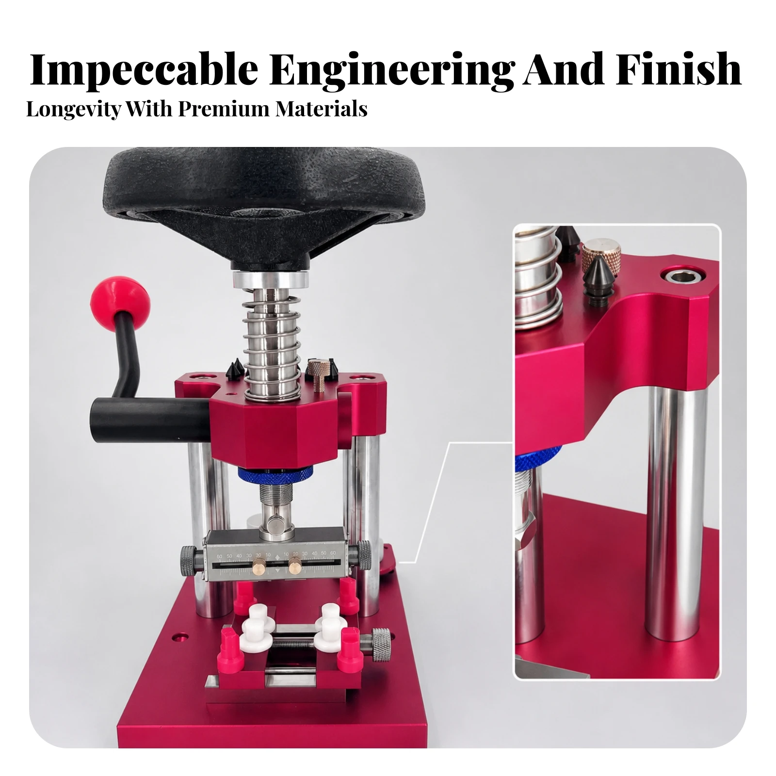 Watch Case Closing Tool Spring-Loaded Watch Case Opening Tool High Stability Vertical for Watchmakers, Workbench