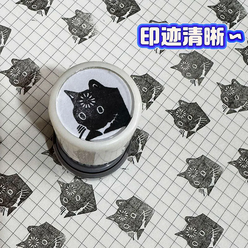 Funny Dull Cat Stamp for Cute Scrapbook and Journal Decor