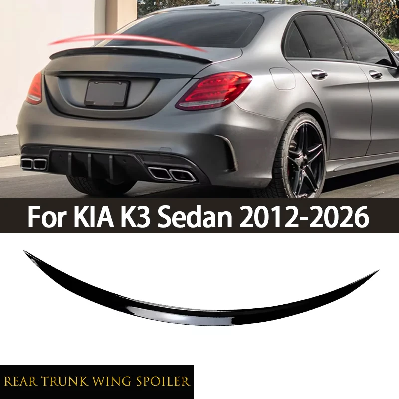 Car Exterior Tuning Rear Trunk Lid Spoiler Wing Stickers For KIA K3 Sedan 2012-2026 Auto Accessories