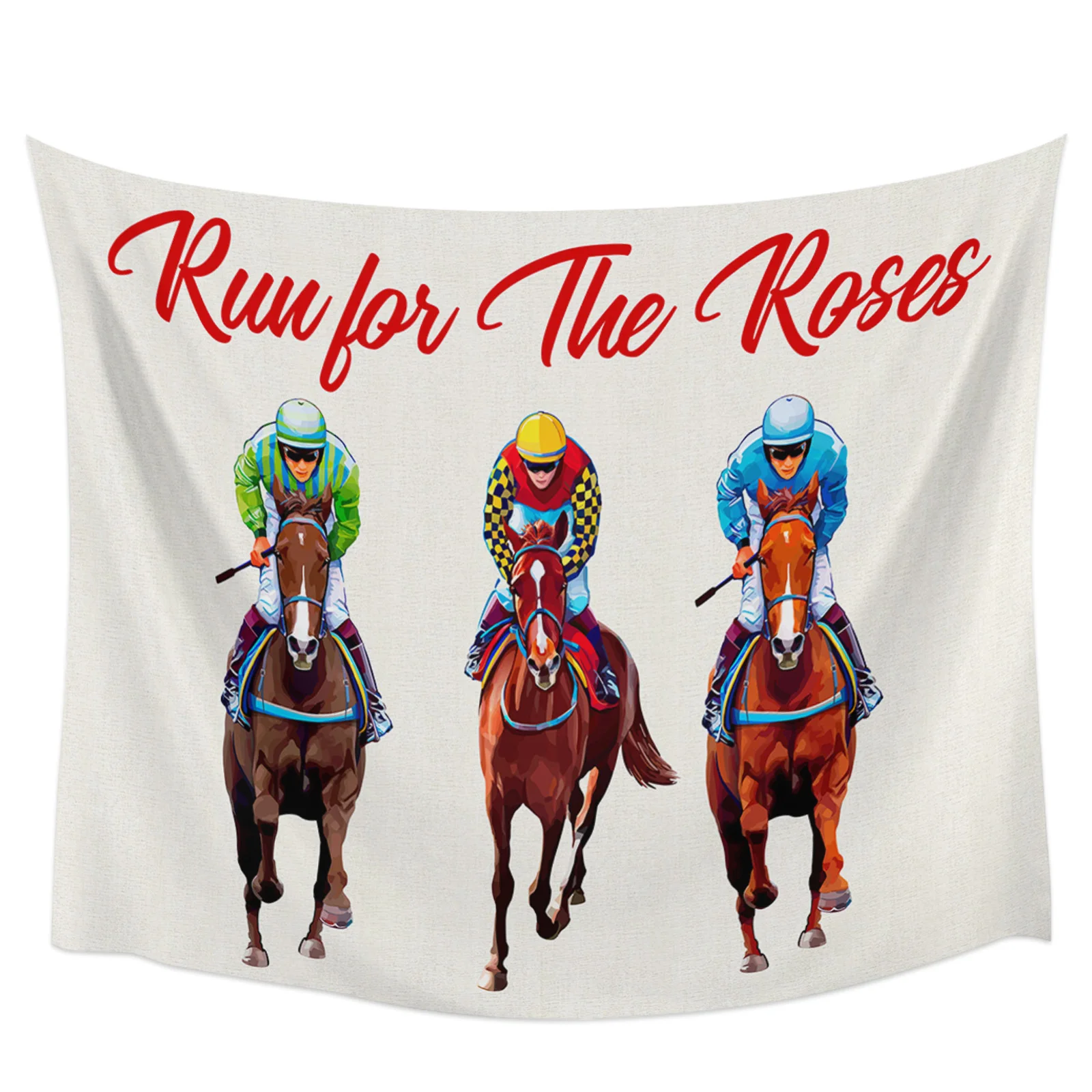 Horse Racing Competition Tapestry Wall Hanging Custom Boho Decoration Wall Tapestry Home Decor Tapestry