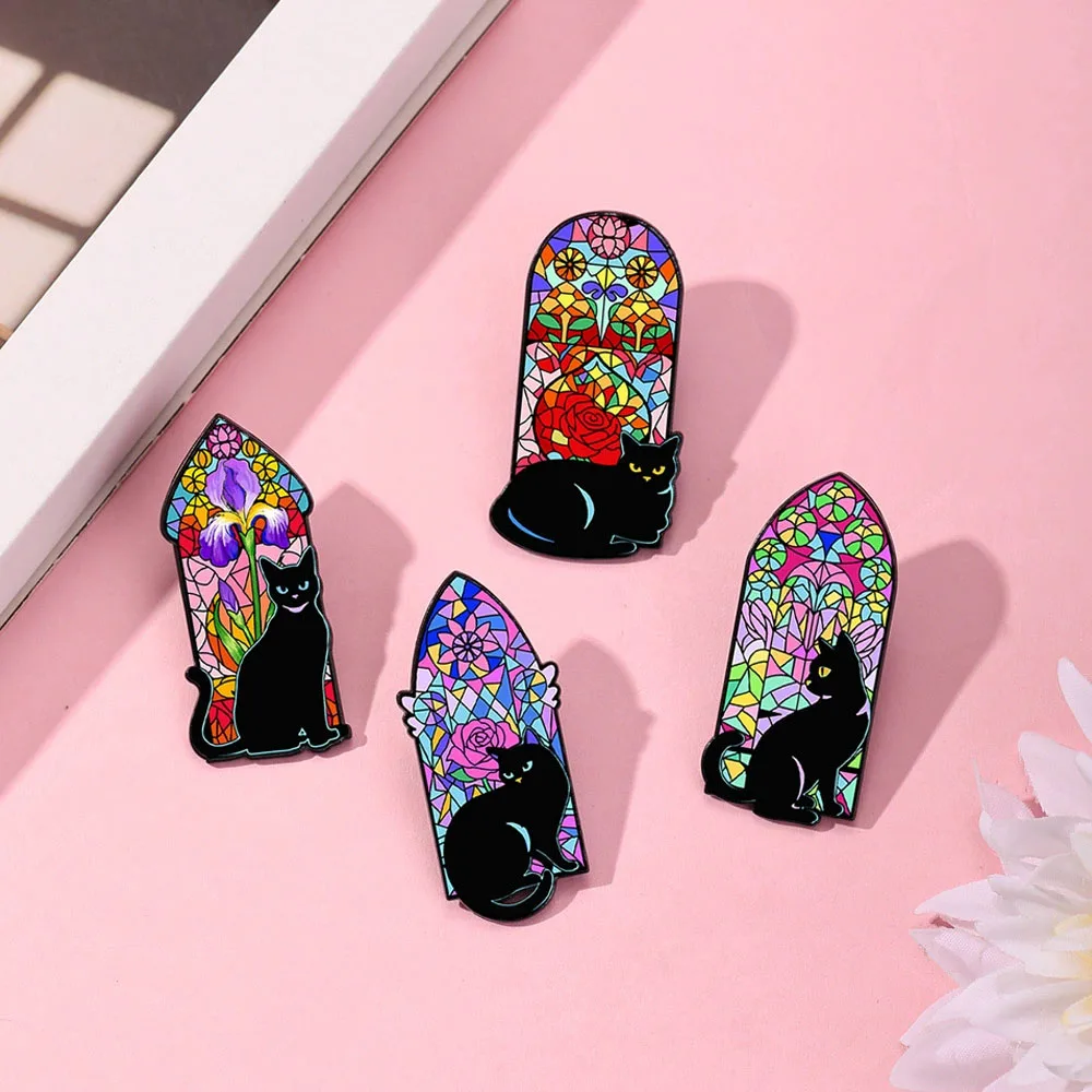 Эмалированная-булавка-с-черным-котом-брошь-в-виде-сказок-булавки-для-лацканов-сосны-значок-на-рюкзак-аксессуары-для-одежды-винтажные-украшения-подарок-друзьям