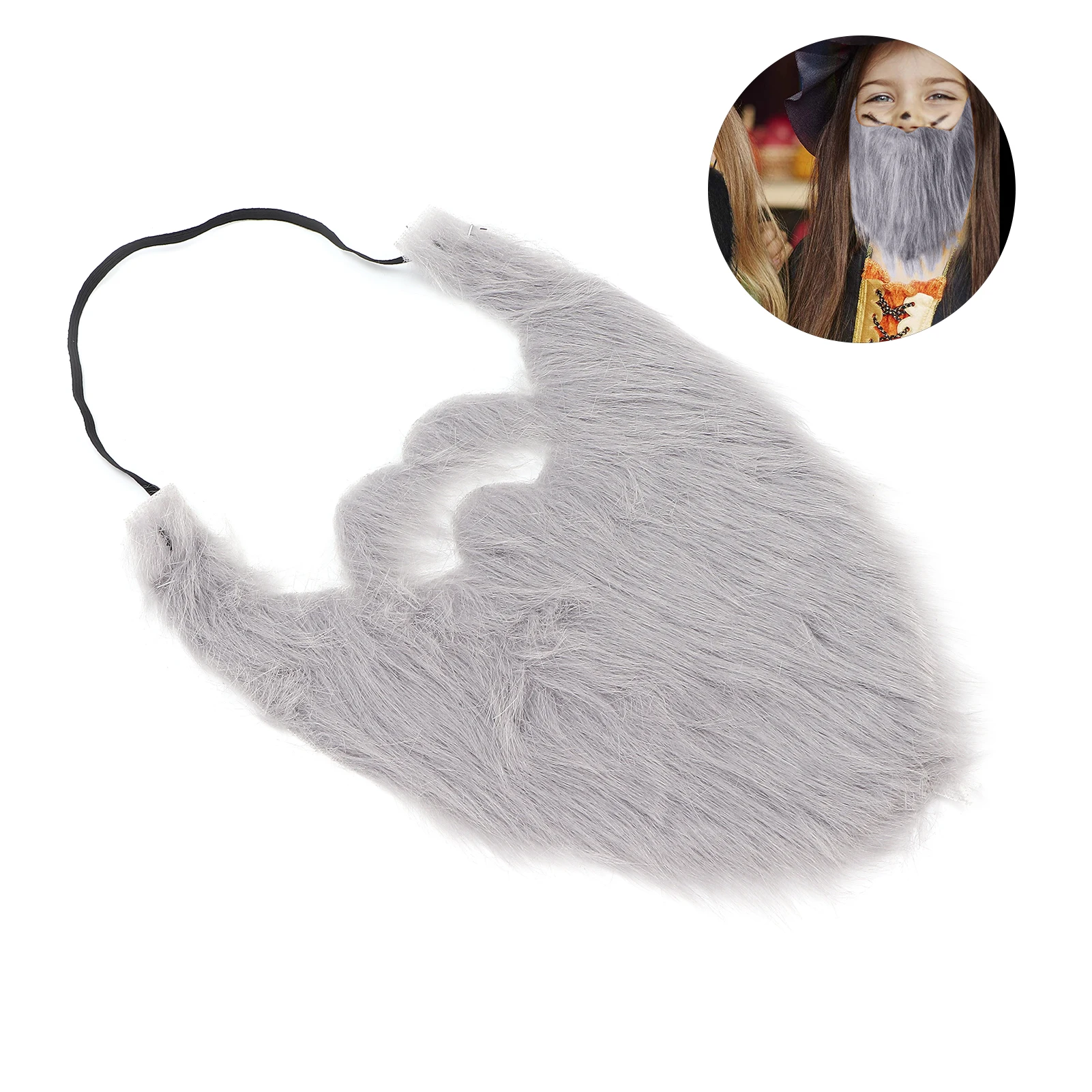 Halloween Party Fake Grey Beard Costume Facial False Beard Male Fake Whisker For Party Supplies