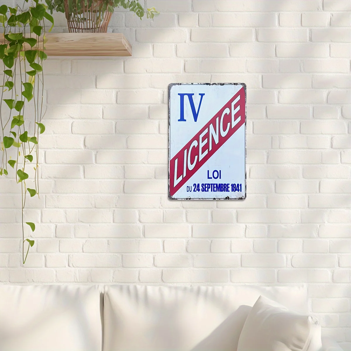 علامة معدنية- | موضوع الشرب والكحول الكلاسيكي | ديكور داخلي/خارجي مقاوم للماء، فتحات مثقوبة مسبقًا لسهولة التعليق، داخلي #1