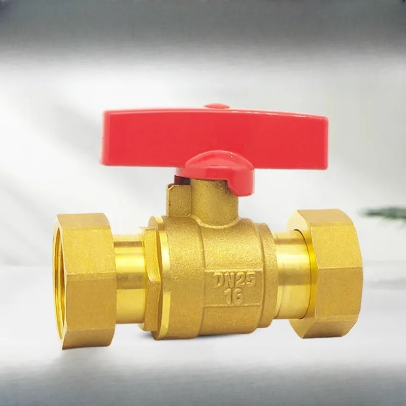 Double flexible joint ball valve one-character handle inner wire movable inner tooth  valve 4 minutes 6 minutes 1 inch slipknot