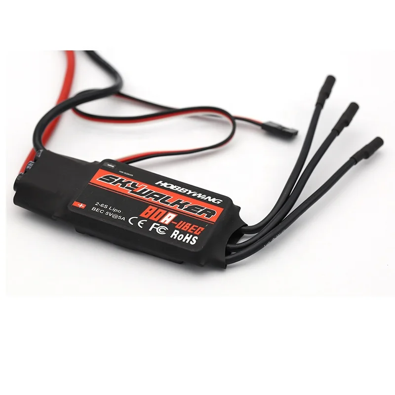 

Для Hobbywing SkyWalker 80A бесщеточный ESC 2-6S Lipo для радиоуправляемого самолета мультикоптера радиоуправляемый самолет вертолет