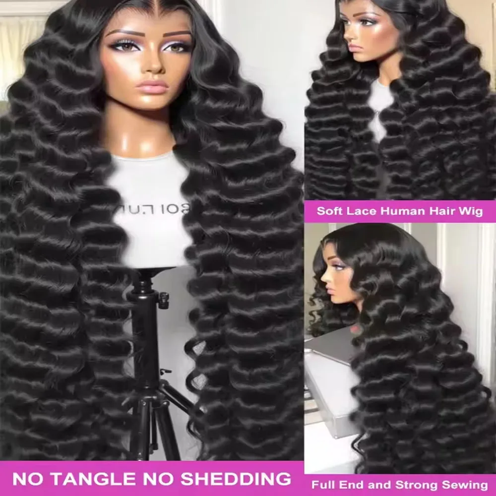 Loose Wave Wigs Human Hair Curly 13x4 13x6 HD Lace Front Wig Brazilian Transparent Lace Frontal Wig For Women Preplucked