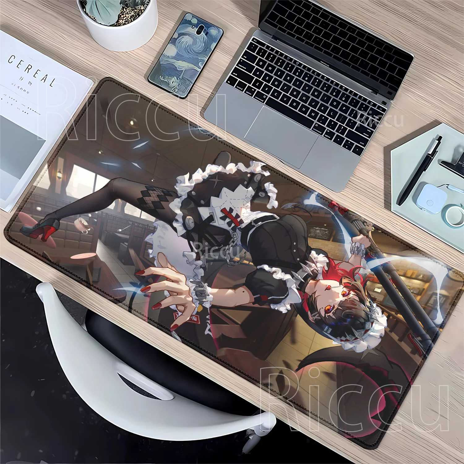 Larger Mouse Pad Ellen Joe Zenless Zone Zero ZZZ Office Overlock PC Gaming Mousepad E-sports Keyboard Rubber Anime Girl Desk Mat