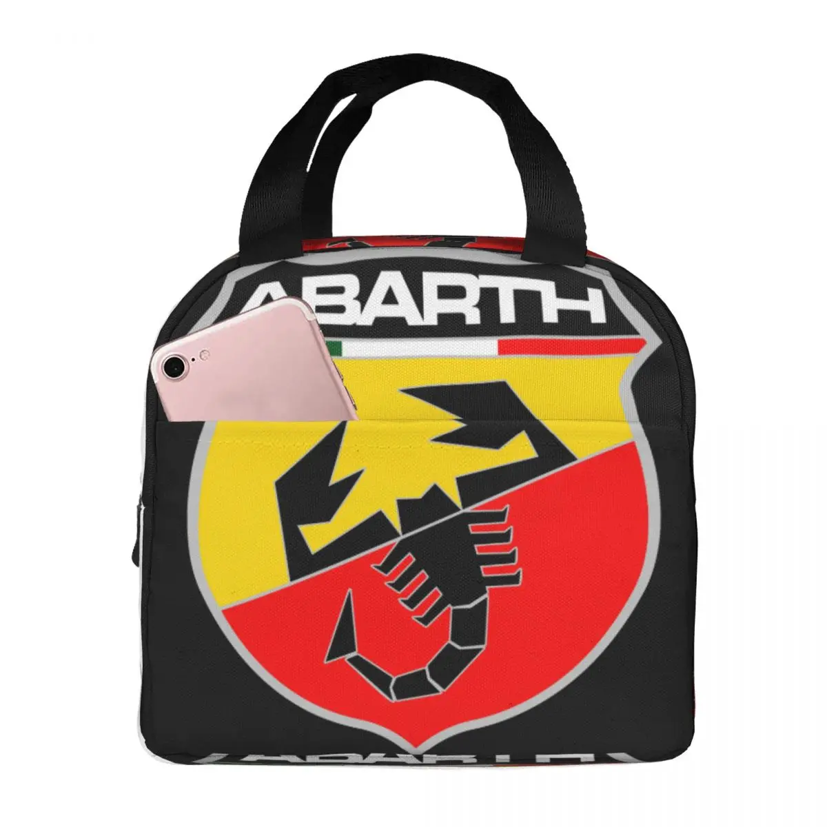 

Abarth сумка для ланча с логотипом унисекс, переносной охлаждающий изолированный Ланч-бокс, контейнер для еды Bento