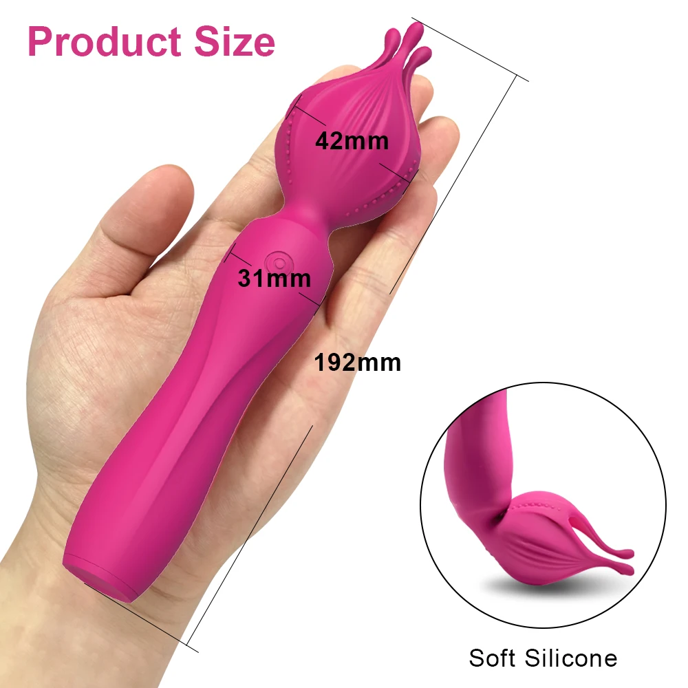 Powerful AV Vibrator for Women Clitoris Clit Stimulator Magic Wand USB Rechargeable AV Massager Adults Female Goods Sex Toys