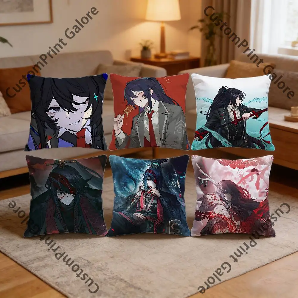 

Hong Lu Pillow Cover Polyester Square Cushion Case 45 cm Decorative for Home Couch Bed Car Decor