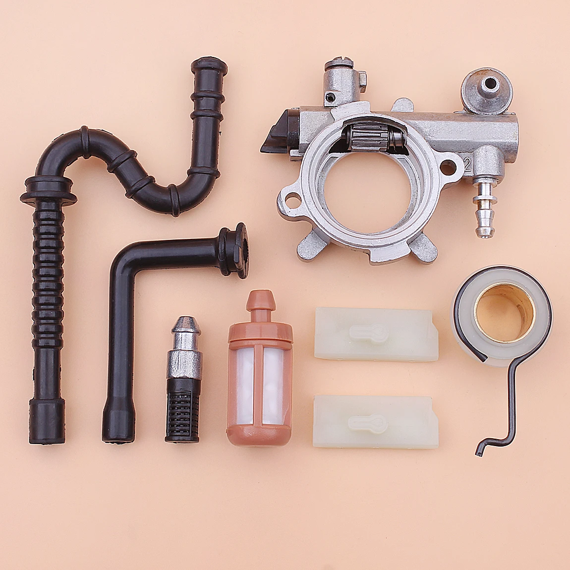 Bomba de aceite para motosierra, engranaje helicoidal para Stihl MS360 036 MS 360 Pro, pieza de motosierra, línea de combustible, herramientas de jardín